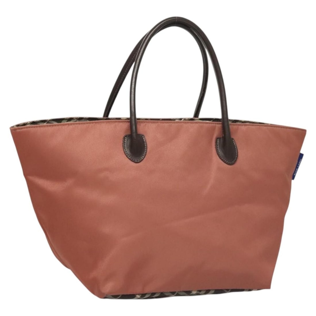 BURBERRY Nova Check Pink Silver Nylon Hand Bag Auth Japan (1 of 18)