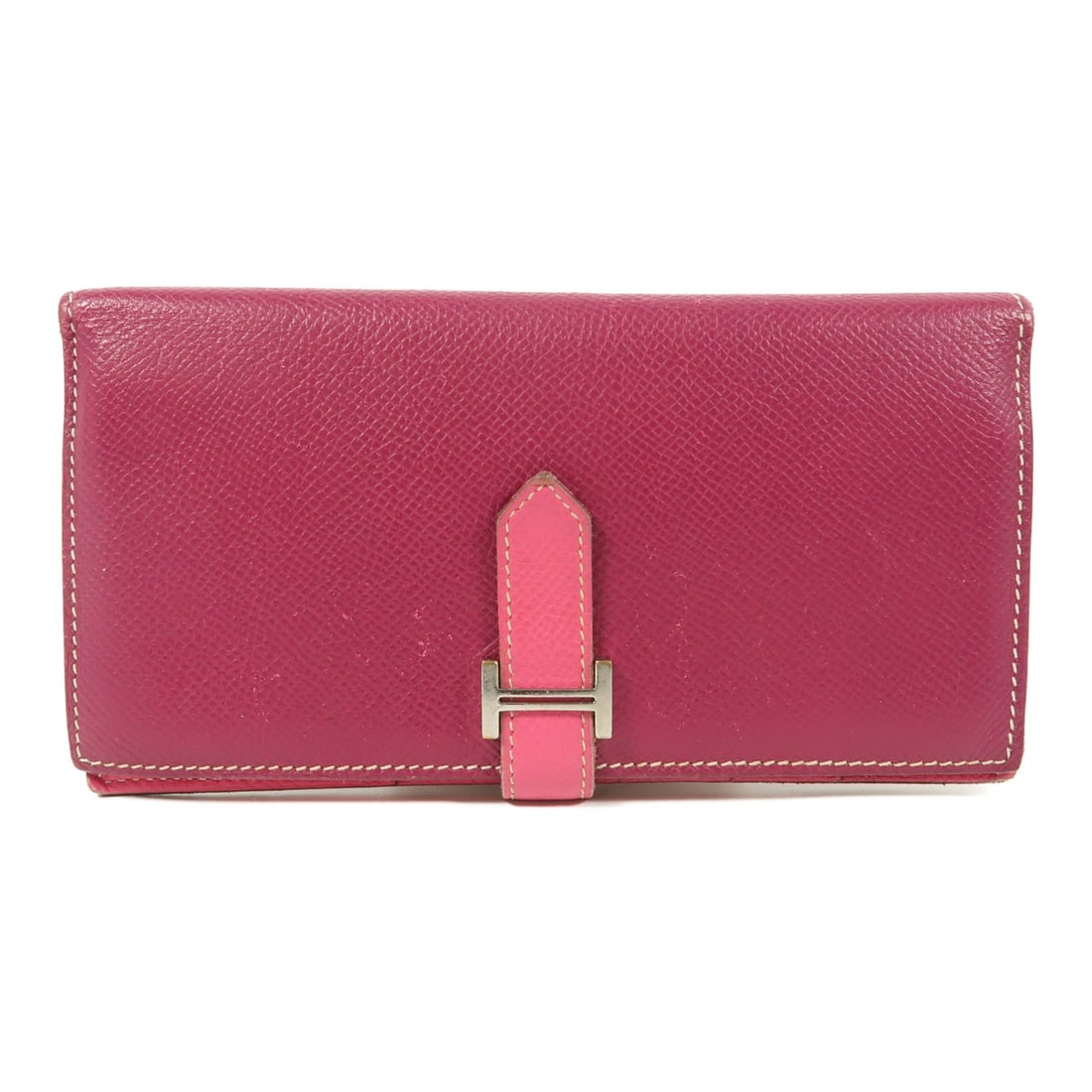 HERMES Bearn Long Wallet Pink Epson Leather Bifold Purse (1 of 11)