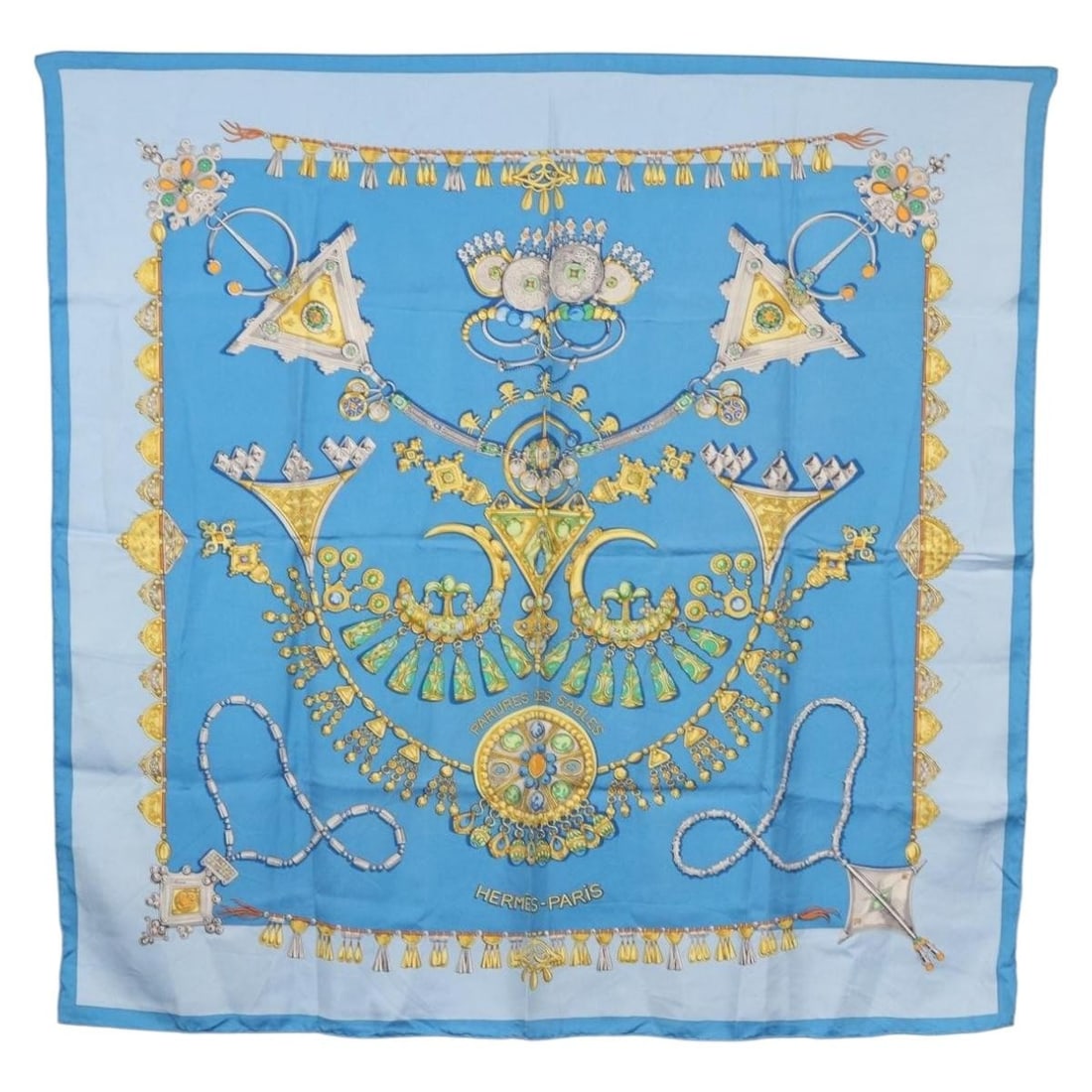 Blue Carre 90 Silk Scarf by Hermes (1 of 1)
