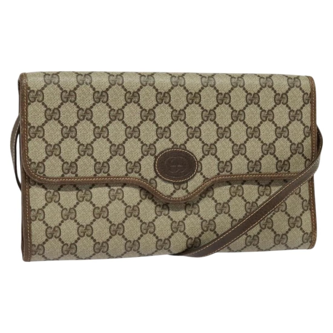 GUCCI GG Supreme Beige Gold PVC Shoulder Bag 004 106 0146 Auth (1 of 18)