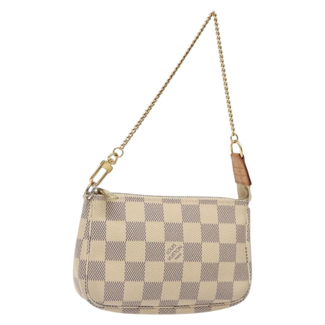 LOUIS VUITTON Damier Azur Mini Pochette Accessoires Pouch N63005 Auth: LOUIS VUITTON Damier Azur Mini Pochette Accessoires Pouch N63005 Auth This LOUIS VUITTON Damier Azur Mini Pochette Accessoires Pouch is a stylish accessory crafted from iconic Damier Azur canvas. Meas