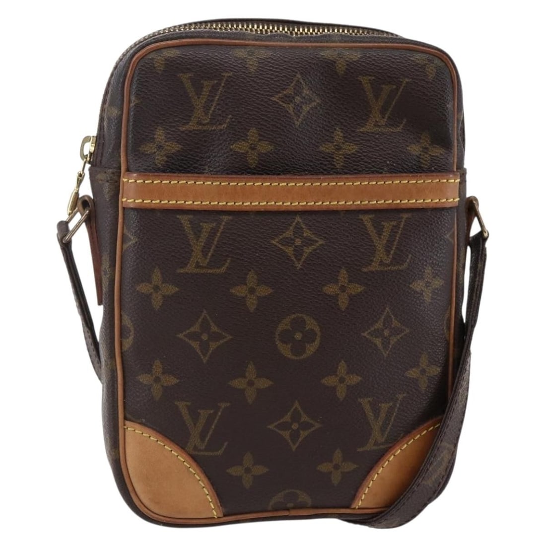 Authentic LOUIS VUITTON Monogram Danube Shoulder Bag M45266: Authentic LOUIS VUITTON Monogram Danube Shoulder Bag M45266 This LOUIS VUITTON Monogram Danube Shoulder Bag (Model: M45266) is a stylish and practical accessory crafted from durable Monogram Canvas. D