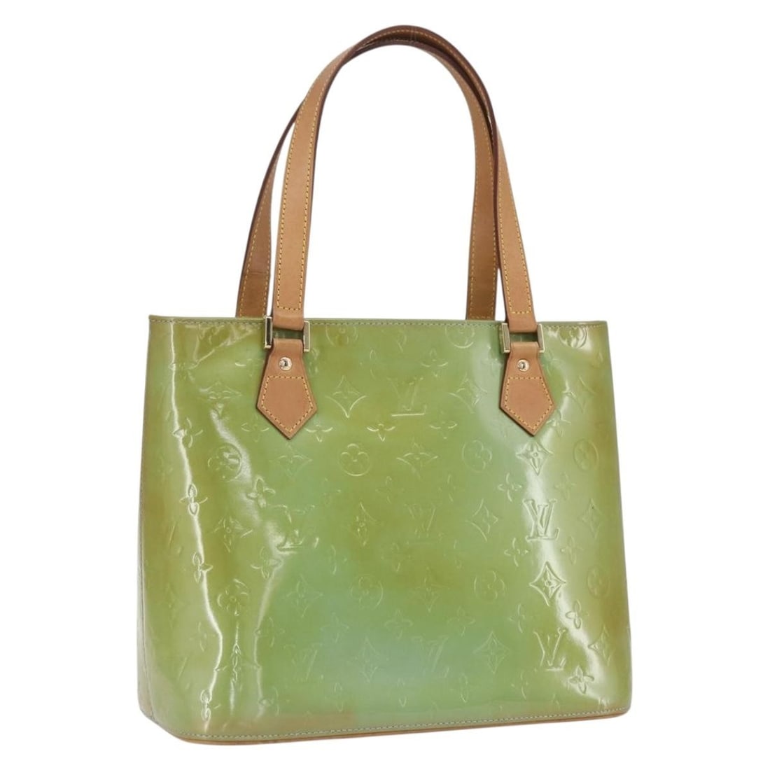 Louis Vuitton Houston Monogram Vernis Baby Blue Patent Leather Handbag M91005: Louis Vuitton Houston Monogram Vernis Baby Blue Patent Leather Handbag M91005 This Louis Vuitton Monogram Vernis Houston handbag features a baby blue patent leather exterior with the signature Monogra