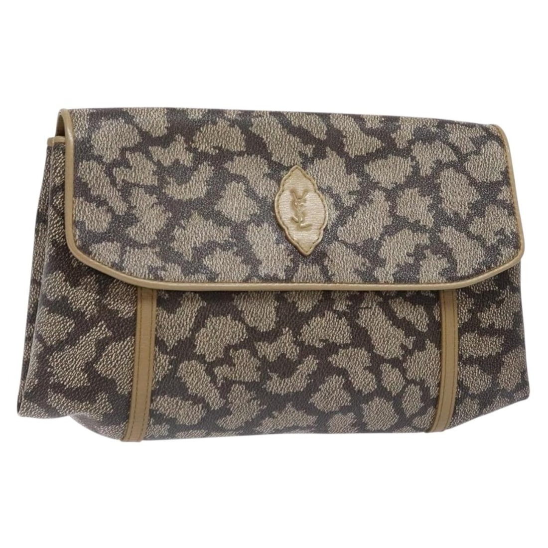 SAINT LAURENT Beige PVC Clutch Bag Stylish Accessory (1 of 18)