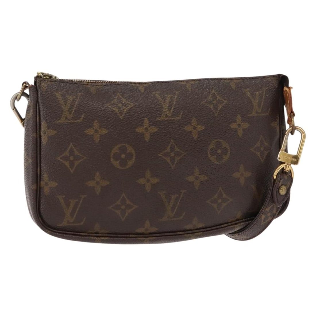 LOUIS VUITTON Monogram Pochette Accessoires Pouch M51980 with Shoulder Strap: LOUIS VUITTON Monogram Pochette Accessoires Pouch M51980 with Shoulder Strap The LOUIS VUITTON Monogram Pochette Accessoires Pouch is a stylish accessory crafted in France from durable Monogram Canvas