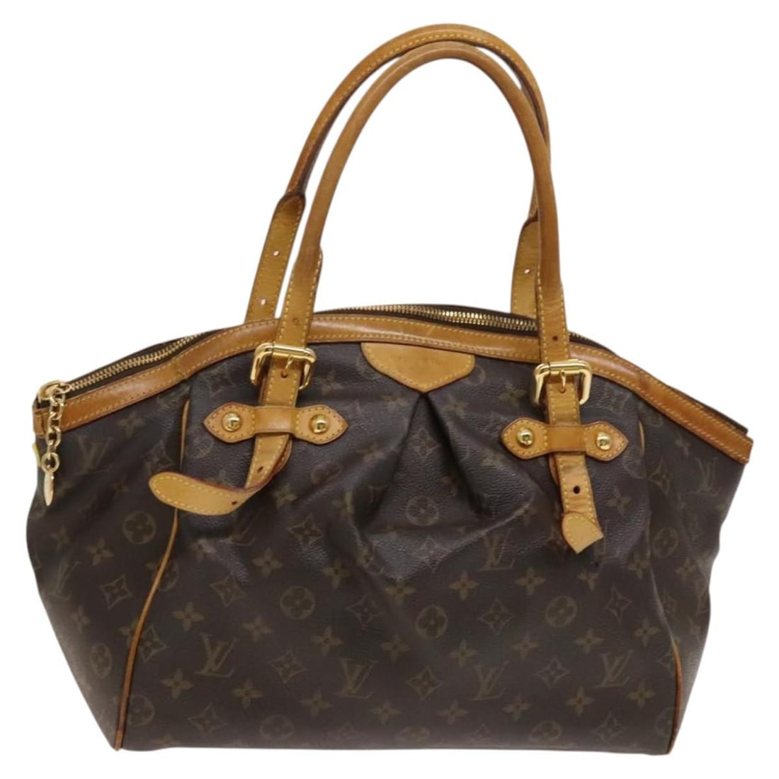 LOUIS VUITTON Monogram Tivoli GM Shoulder Bag M40144 Auth France: LOUIS VUITTON Monogram Tivoli GM Shoulder Bag M40144 Auth France This Louis Vuitton Monogram Tivoli GM Shoulder Bag is a blend of style and functionality, crafted from durable monogram canvas. The bag