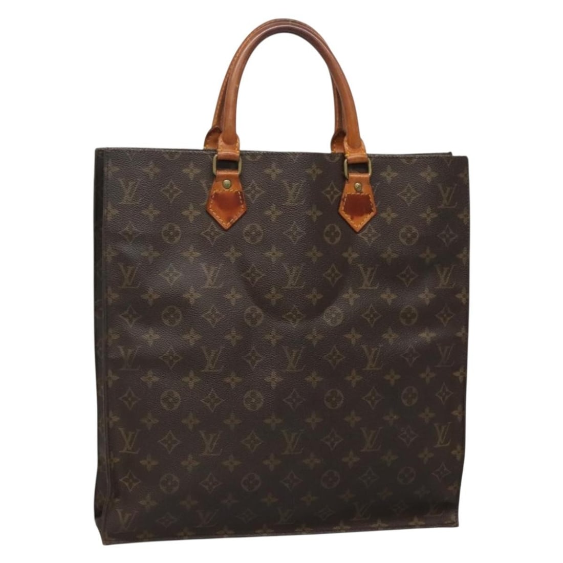 Louis Vuitton Monogram Sac Plat Hand Bag M51140 Authentic (1 of 18)