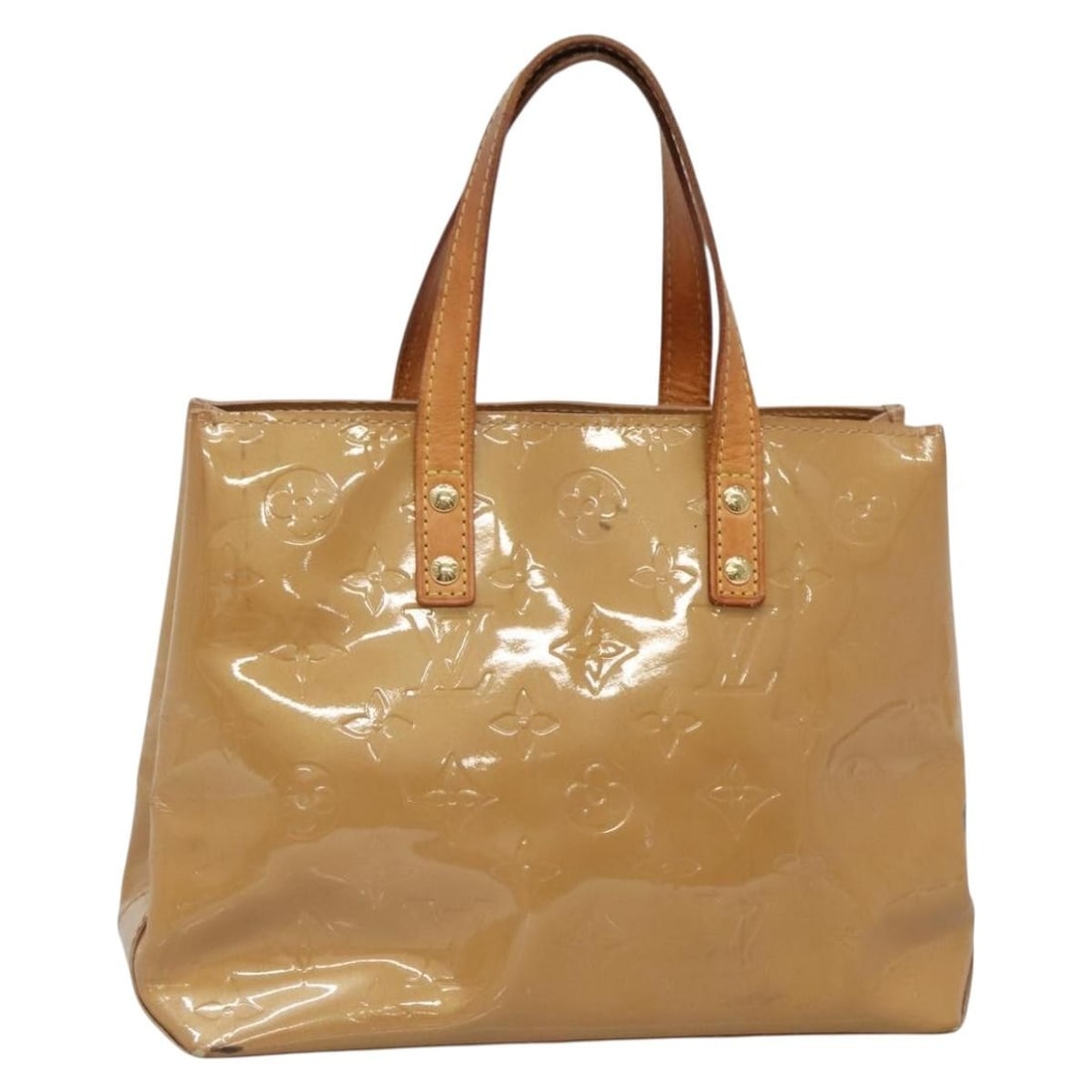 LOUIS VUITTON Monogram Vernis Reade PM Hand Bag Noisette M91334 Authenticated (1 of 18)