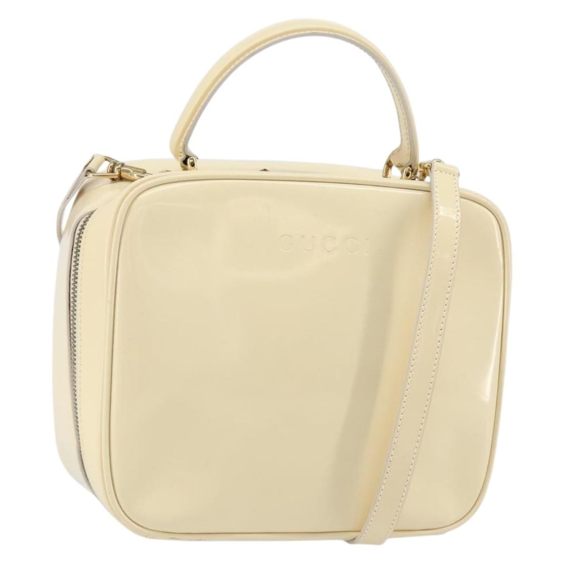 GUCCI Bamboo Hand Bag Enamel 2way White Gold 000 270 0323 Authentic Italy: GUCCI Bamboo Hand Bag Enamel 2way White Gold 000 270 0323 Authentic Italy This authentic Gucci Bamboo Hand Bag showcases a sophisticated combination of white and gold enamel, embodying luxury and styl