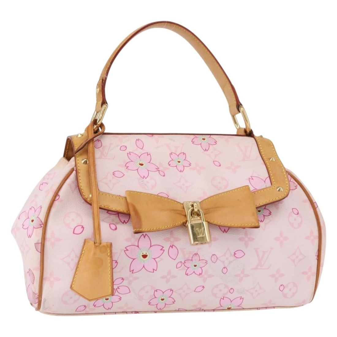 LOUIS VUITTON Monogram Cherry Blossom Sac Retro PM Pink Hand Bag M92013 Auth (1 of 18)