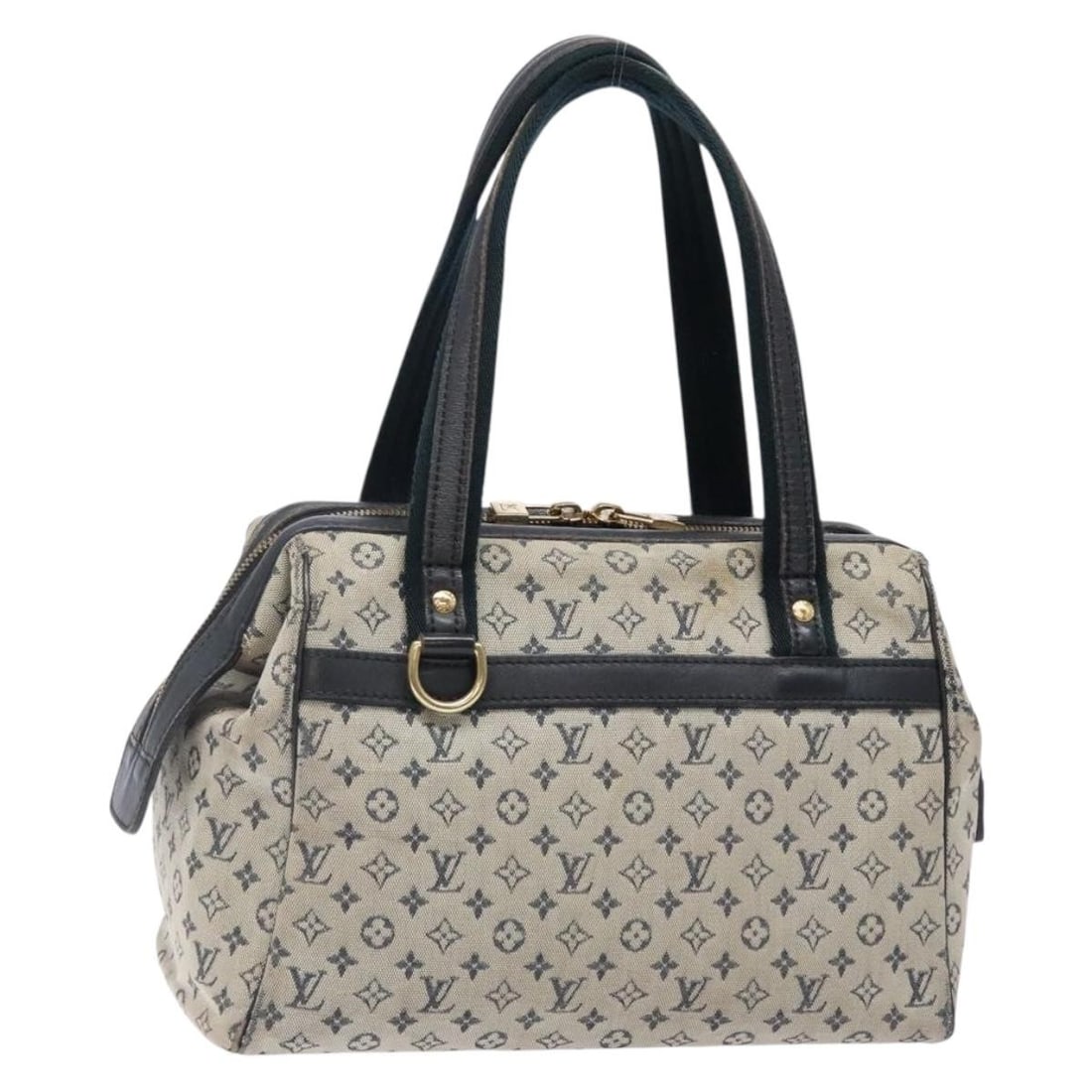 LOUIS VUITTON Monogram Mini Josephine PM Hand Bag Blue M92049 France Auth (1 of 18)