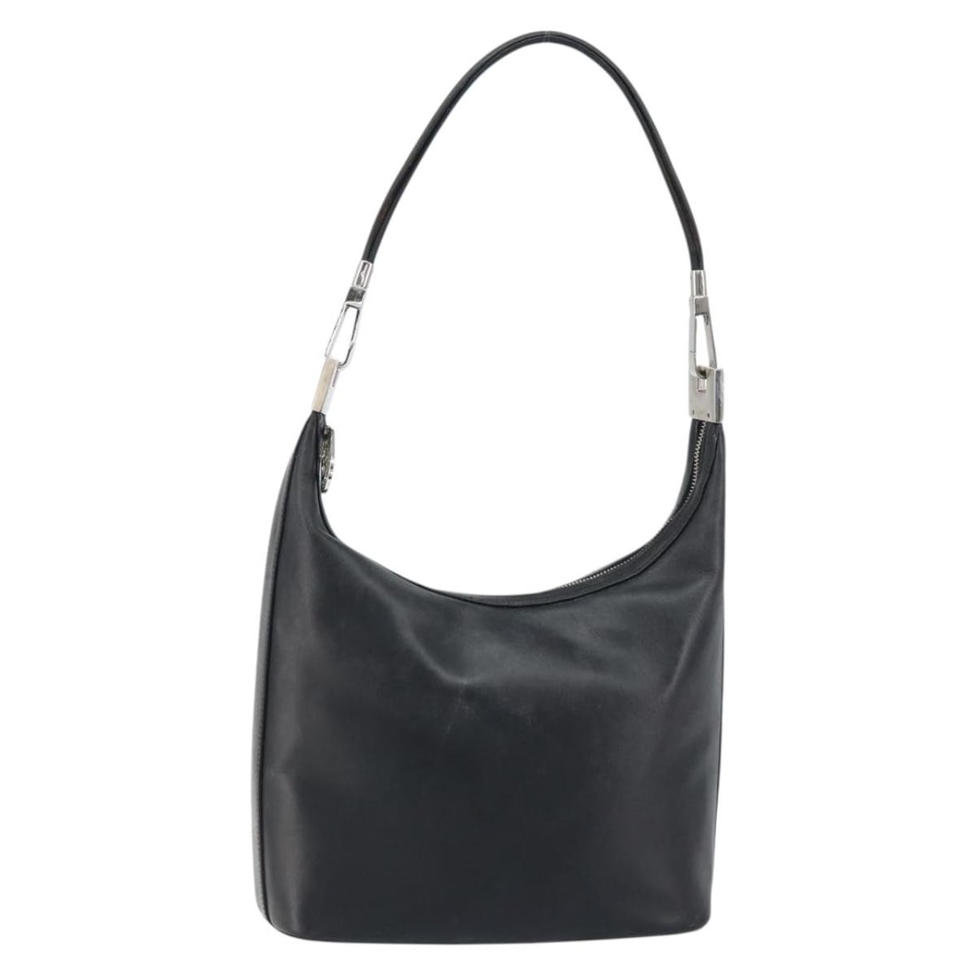 Black Leather 001 3814 3754 Shoulder Bag by Gucci with Silver Accents (1 of 18)