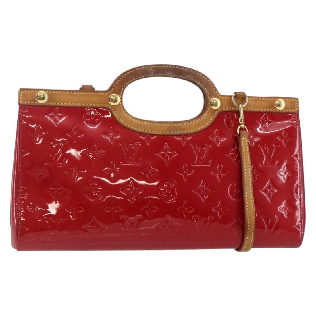 LOUIS VUITTON Roxbury Drive Hand Bag Pomme D'amour Patent Leather Auth M91987: LOUIS VUITTON Roxbury Drive Hand Bag Pomme D'amour Patent Leather Auth M91987 This LOUIS VUITTON Monogram Vernis Roxbury Drive Bag is a stunning hand bag crafted from luxurious patent leather in a vib