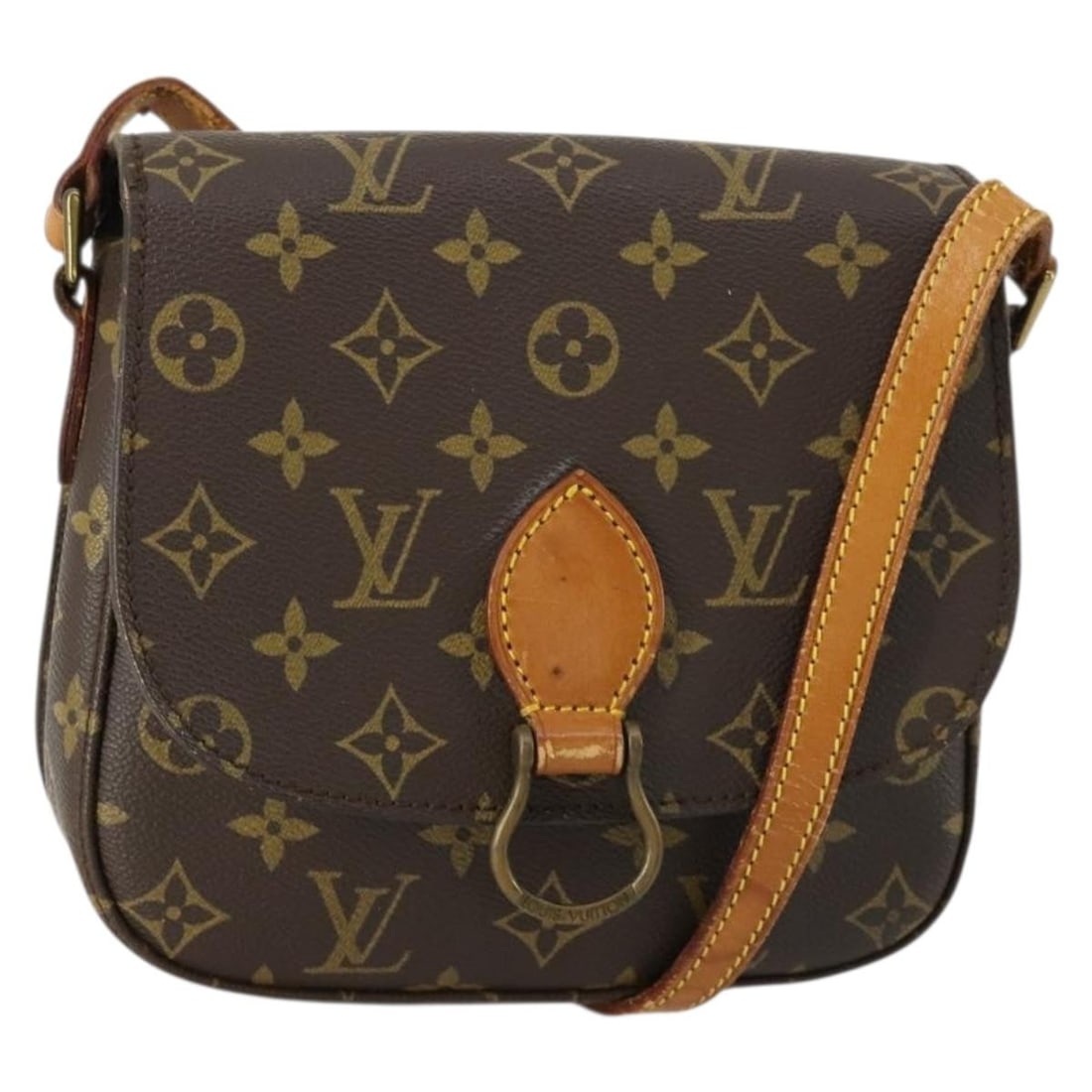 Louis Vuitton Saint Cloud MM Monogram Canvas Shoulder Bag M51243 France: Louis Vuitton Saint Cloud MM Monogram Canvas Shoulder Bag M51243 France This Louis Vuitton Monogram Saint Cloud MM Shoulder Bag features the iconic monogram canvas exterior. Designed in France, it com
