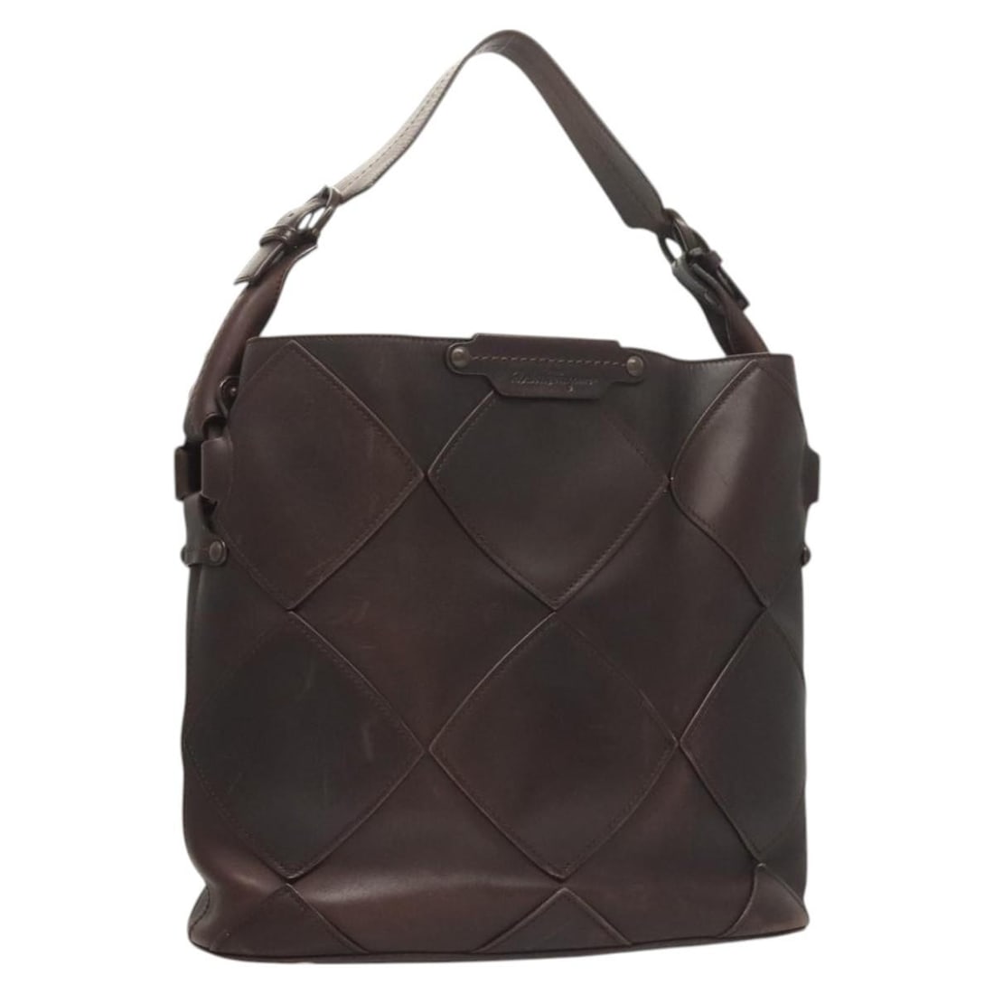 Salvatore Ferragamo Brown Leather Shoulder Bag Made in Italy (1 of 18)