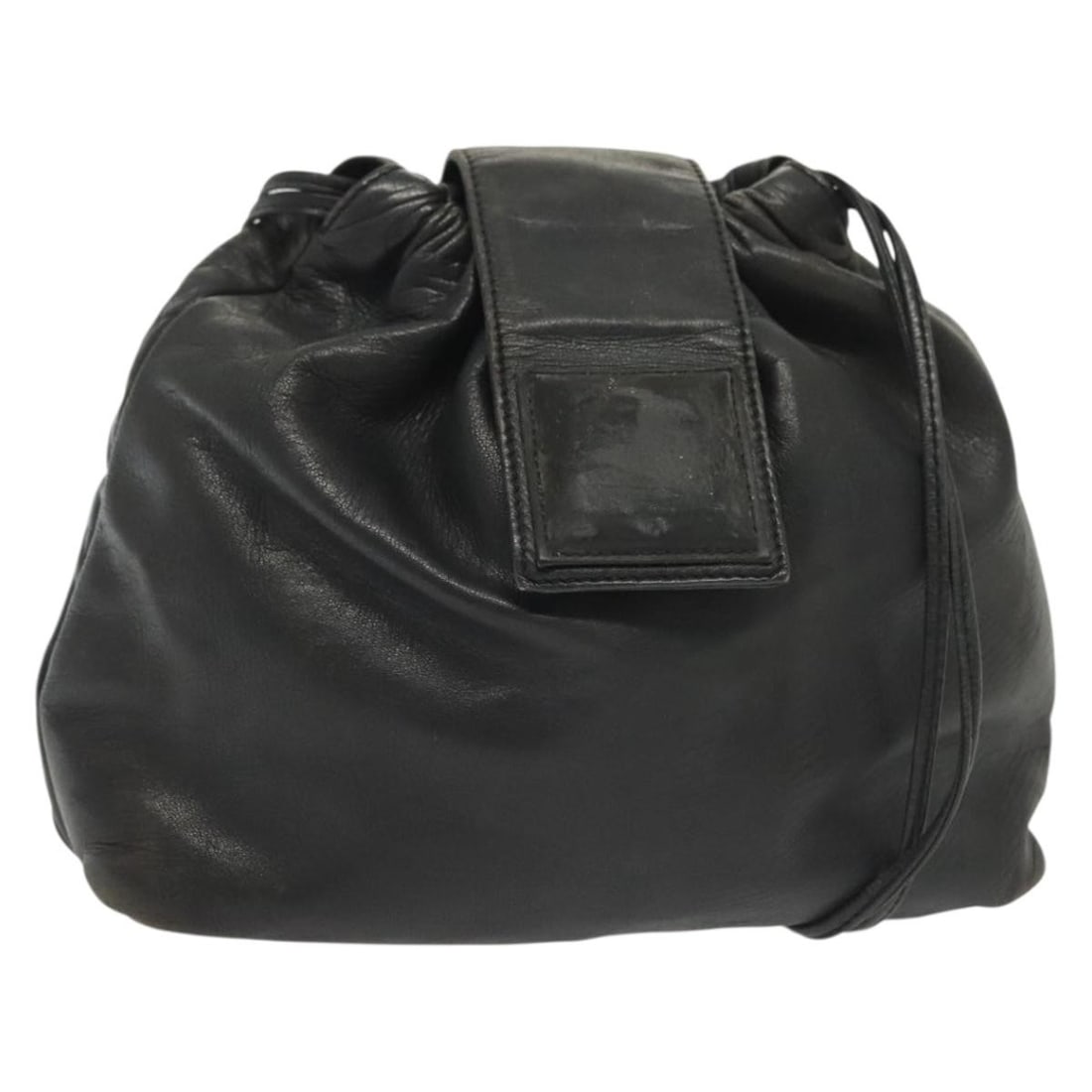 LOEWE Black Leather Anagram Shoulder Bag with 18.9in Strap Drop (1 of 18)