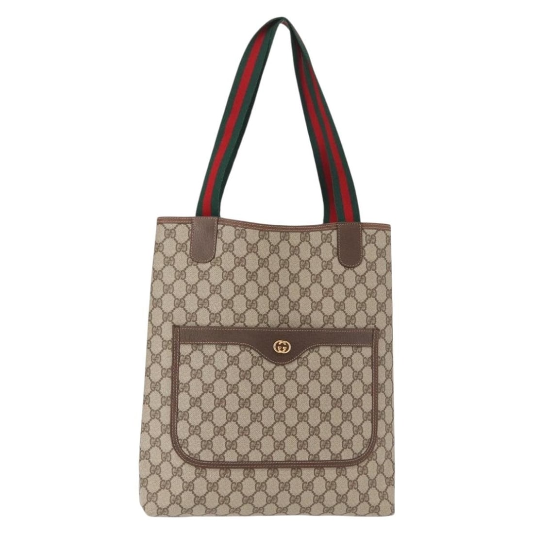 GUCCI GG Supreme Beige Gold Tote Bag PVC 002 58 6487 Authentic (1 of 18)