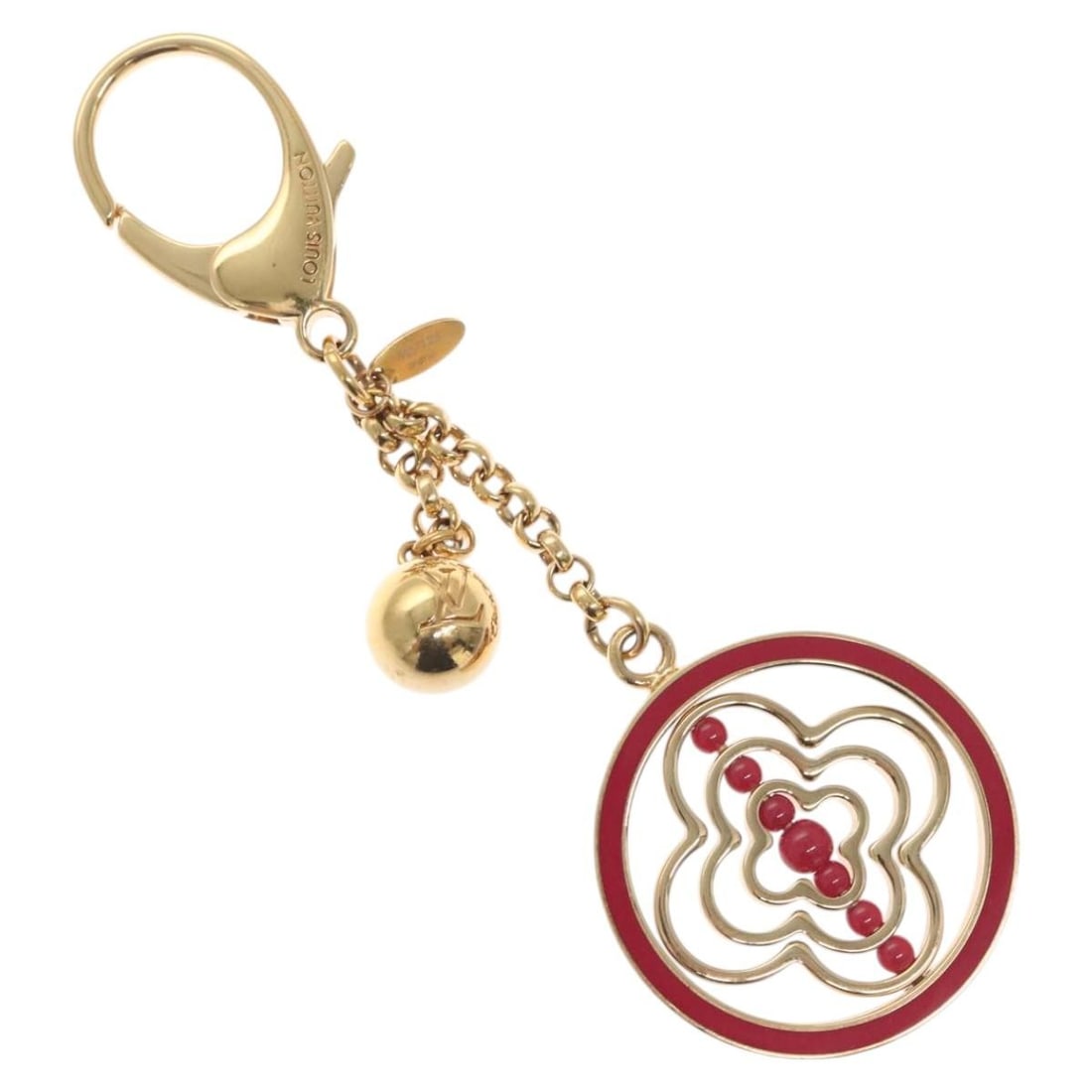 Louis Vuitton M67128 Fully Flower Charm Red Gold Metal (1 of 9)