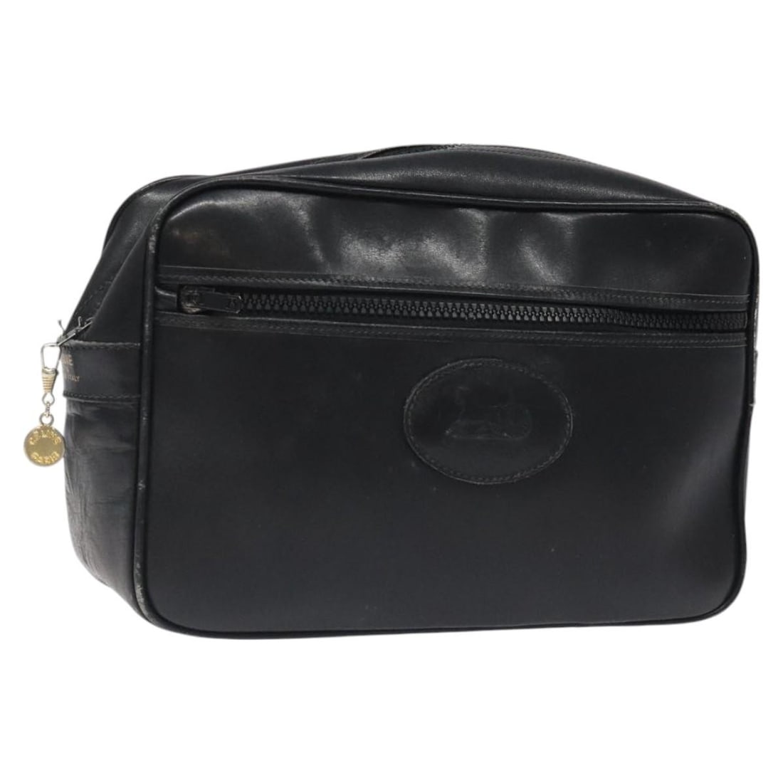 CELINE Black Leather Clutch Bag Made in Italy (1 of 17)