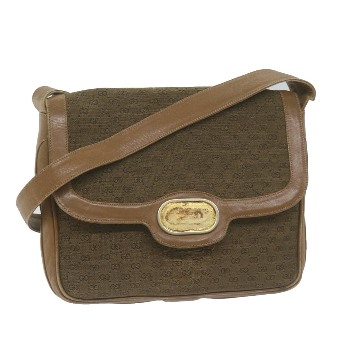 GUCCI Micro GG Canvas Shoulder Bag Beige Brown Authentic Made in Italy (1 of 18)