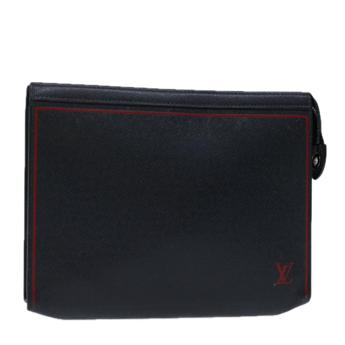 LOUIS VUITTON Taiga Pochette Voyager MM Clutch Bag Blue Marine M63394 Authentic: LOUIS VUITTON Taiga Pochette Voyager MM Clutch Bag Blue Marine M63394 Authentic Introducing the LOUIS VUITTON Taiga Pochette Voyager MM Clutch Bag, a sophisticated accessory crafted from premium Taiga