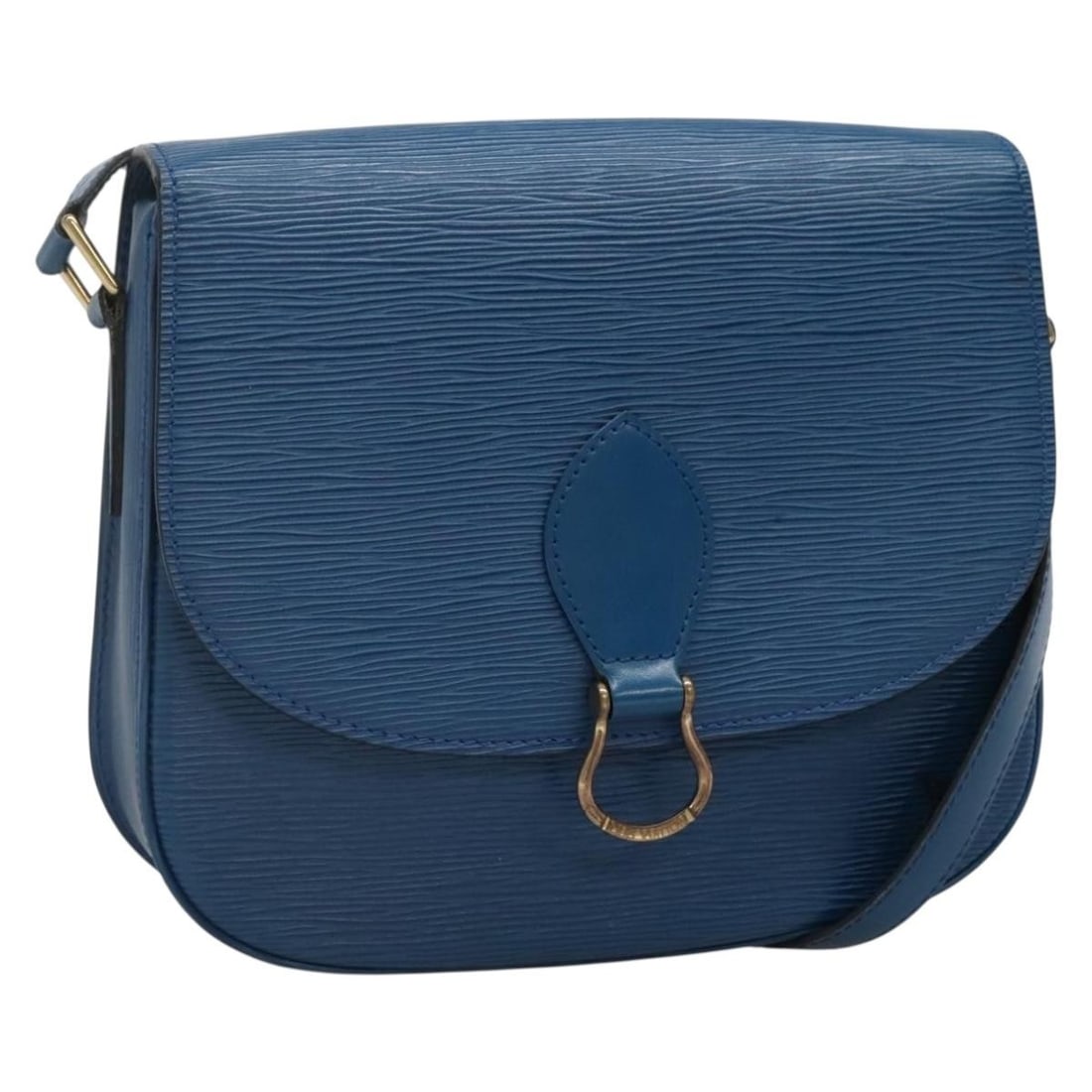LOUIS VUITTON Epi Saint Cloud GM Shoulder Bag Toledo Blue M52195 (1 of 18)