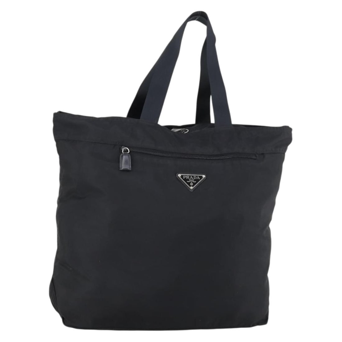 PRADA Black Silver Nylon Boston Bag Authentic Italy (1 of 18)