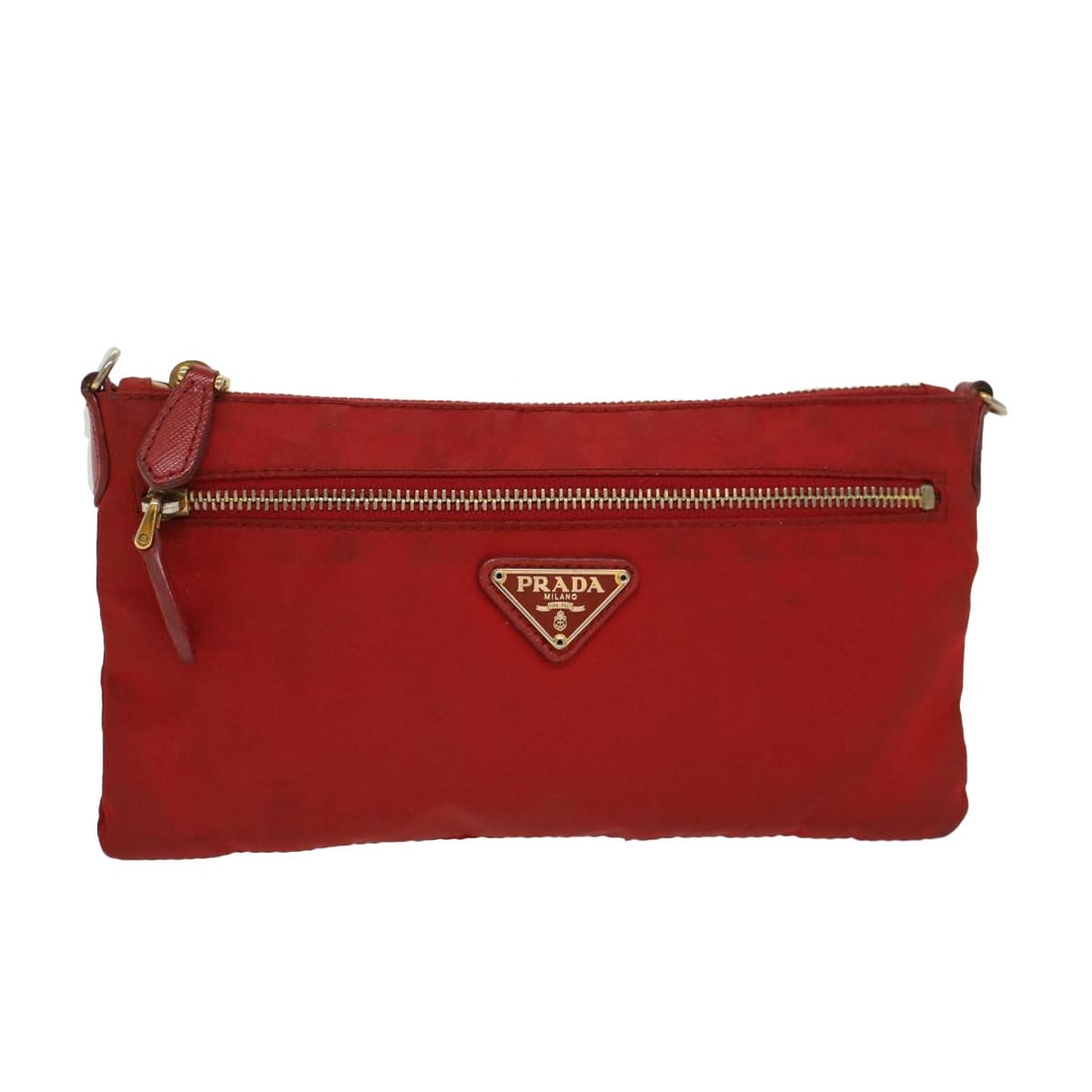 PRADA Red Nylon Pochette Pouch Made in Italy (1 of 18)