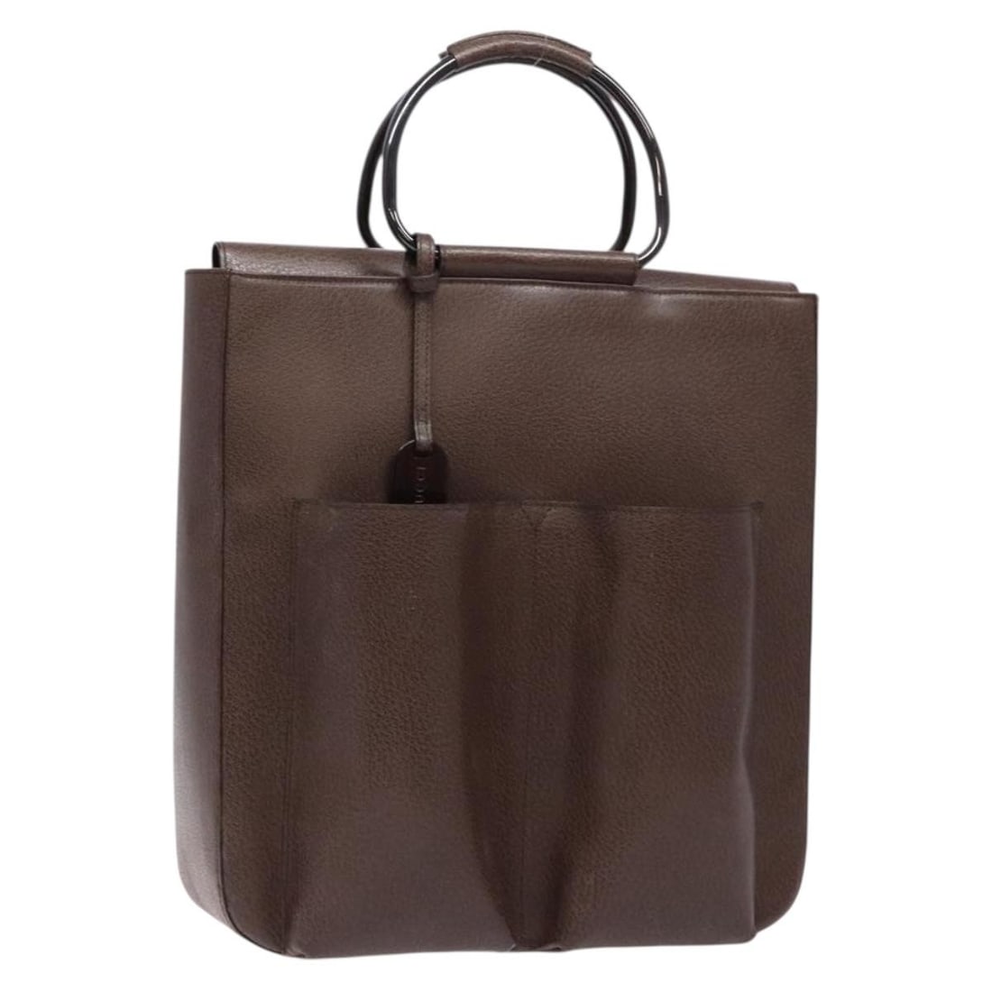 GUCCI Bamboo Hand Bag Leather Dark Brown 002 1118 0462 Authentic (1 of 18)