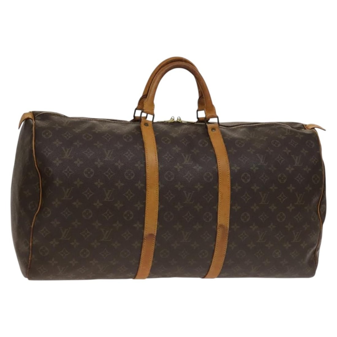 LOUIS VUITTON Monogram Keepall 60 Boston Bag M41422 Auth France: LOUIS VUITTON Monogram Keepall 60 Boston Bag M41422 Auth France The LOUIS VUITTON Monogram Keepall 60 Boston Bag is a luxurious travel accessory, beautifully crafted from durable Monogram Canvas. This