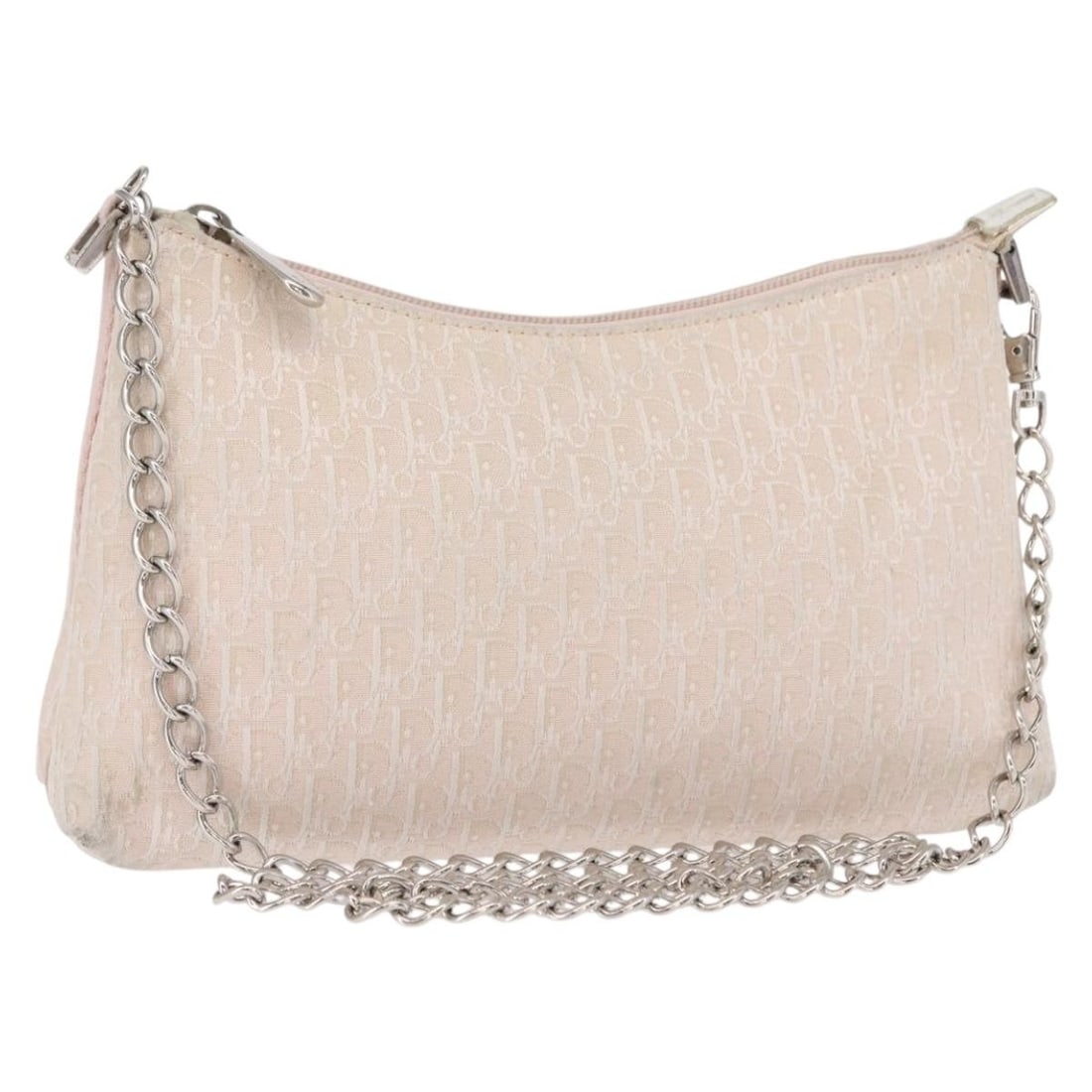 Christian Dior Pink Silver Trotter Canvas Shoulder Bag Auth 155931 (1 of 18)