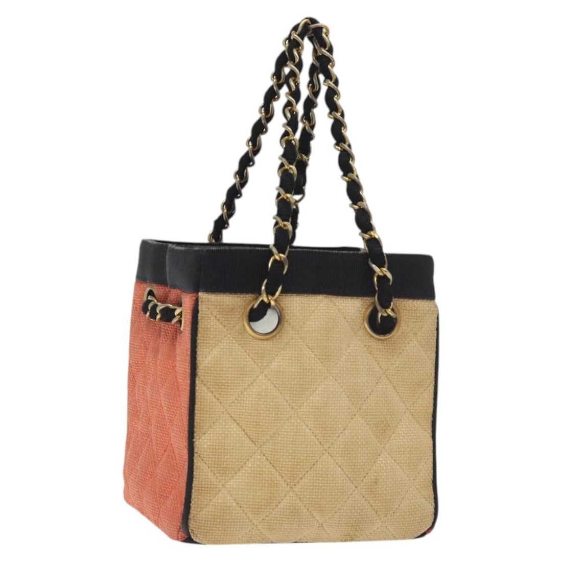 CHANEL Matelasse Hand Bag Suede Orange Gold Made in France (1 of 18)