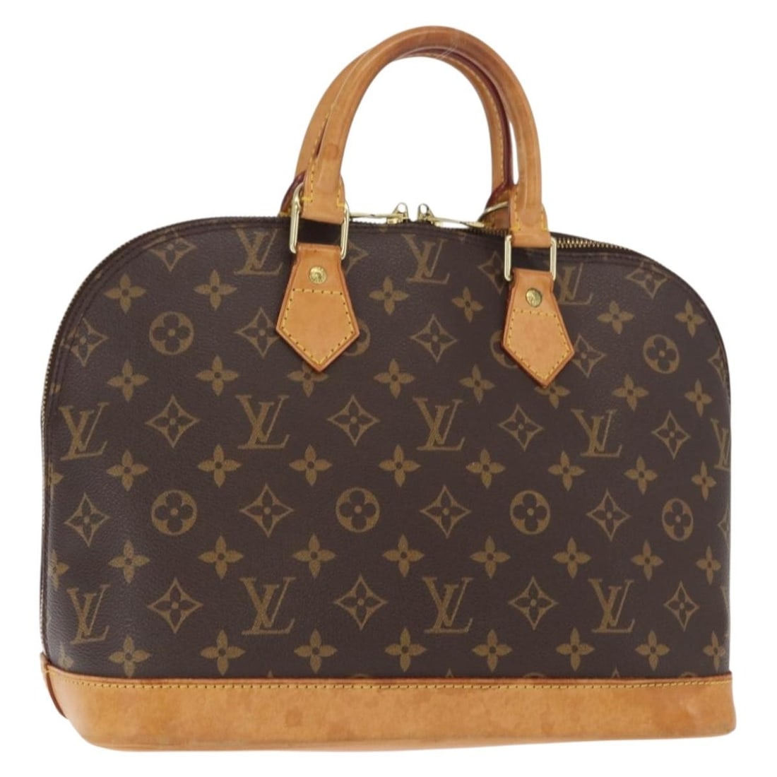 LOUIS VUITTON Monogram Alma Hand Bag M51130 Auth Made in France: LOUIS VUITTON Monogram Alma Hand Bag M51130 Auth Made in France Introducing the authentic LOUIS VUITTON Monogram Alma Hand Bag, a timeless piece crafted from durable Monogram Canvas, showcasing the ic