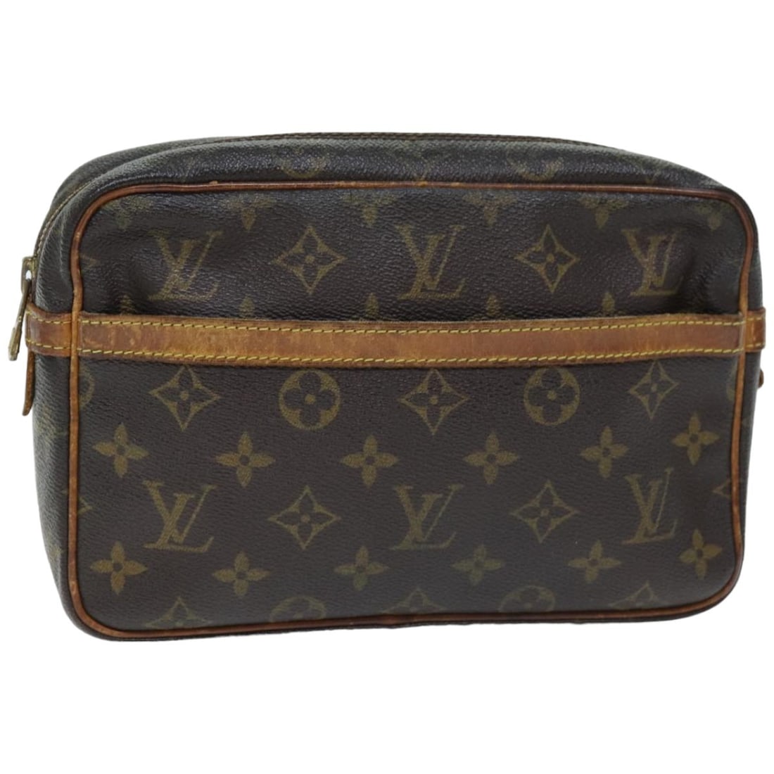 LOUIS VUITTON Monogram Compiegne 23 Clutch Bag M51847 Auth France (1 of 18)