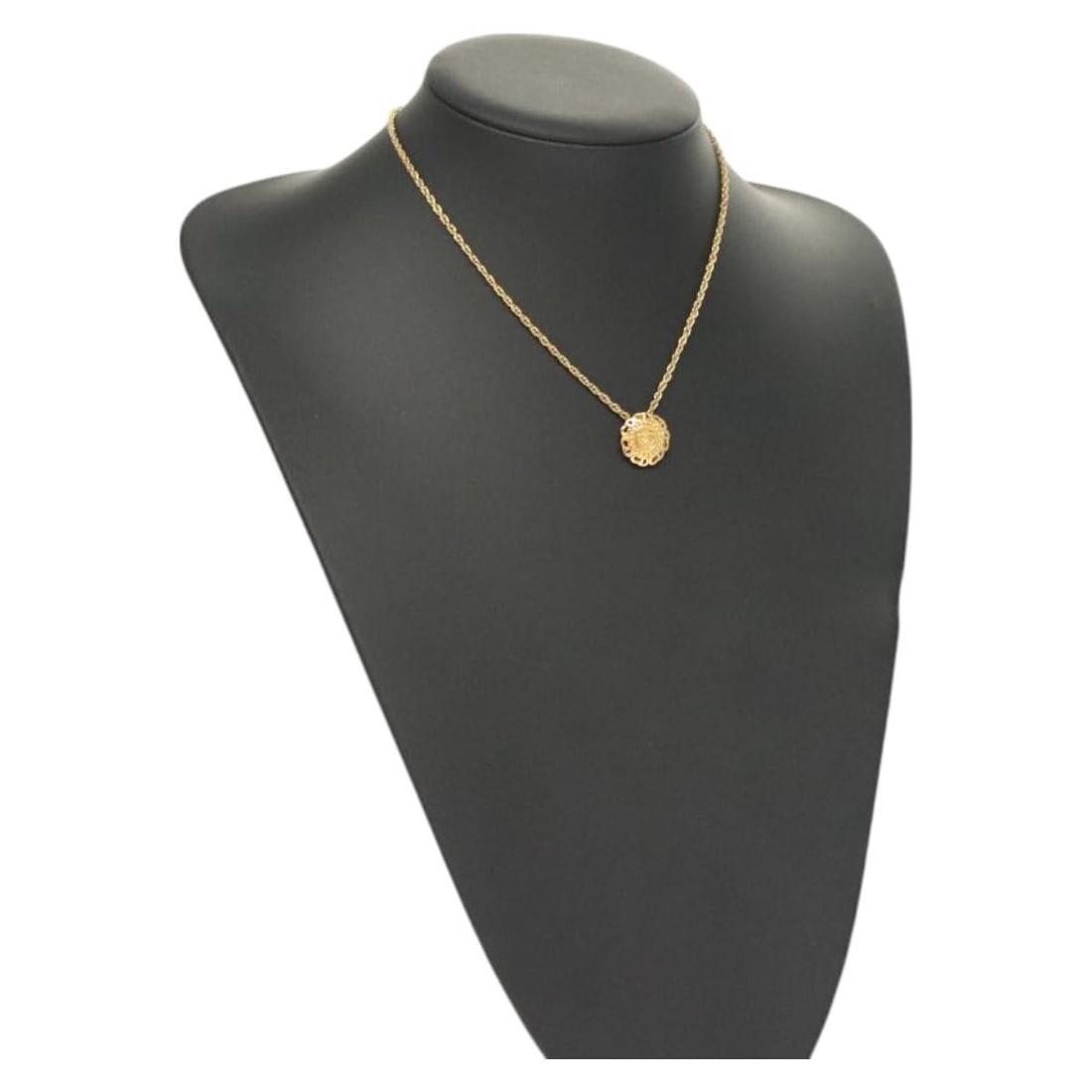 Christian Dior Gold Metal Necklace Auth 125863 Germany (1 of 18)