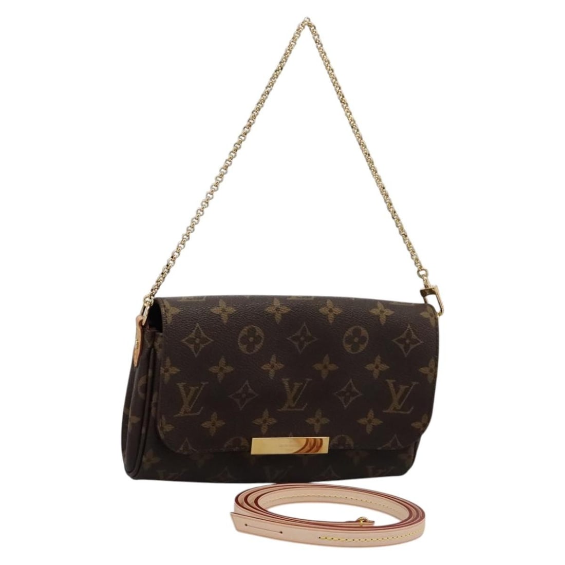 LOUIS VUITTON Monogram Favorit PM Shoulder Bag M40717 Auth (1 of 18)