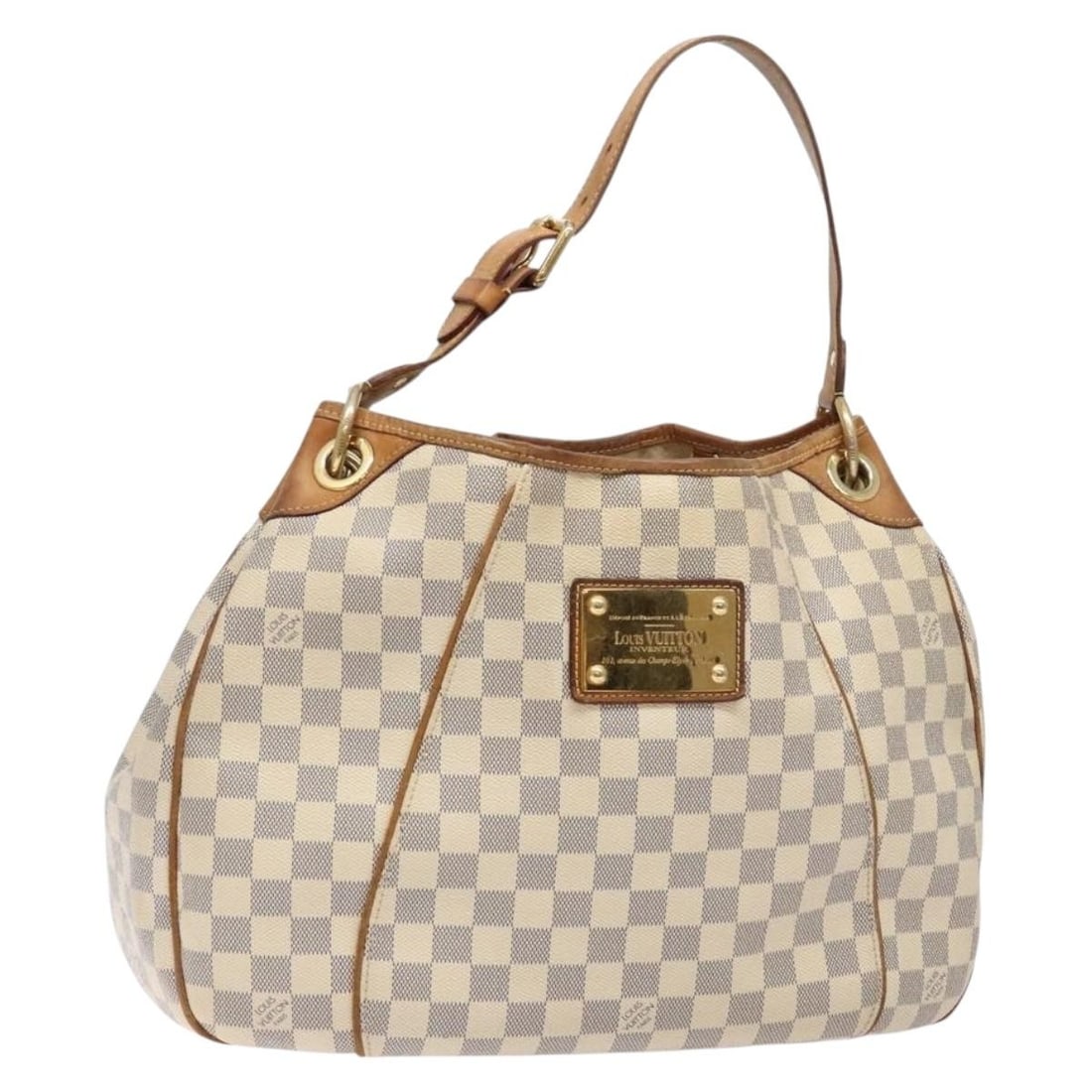 LOUIS VUITTON Damier Azur Galliera PM Shoulder Bag N55215 Auth France: LOUIS VUITTON Damier Azur Galliera PM Shoulder Bag N55215 Auth France Introducing the LOUIS VUITTON Damier Azur Galliera PM Shoulder Bag, a stylish and practical accessory crafted from Damier Azur Can