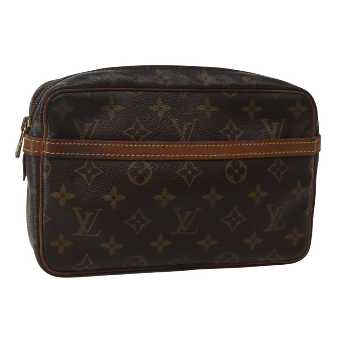 LOUIS VUITTON Monogram Compiegne 23 Clutch Bag M51847 France Auth (1 of 18)