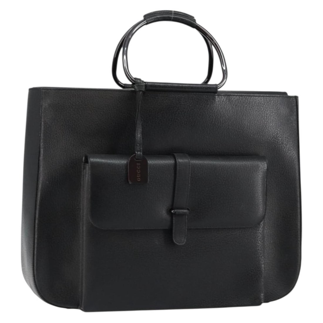 GUCCI Black Leather Hand Bag 002 3754 0459 Auth Made in Italy (1 of 18)