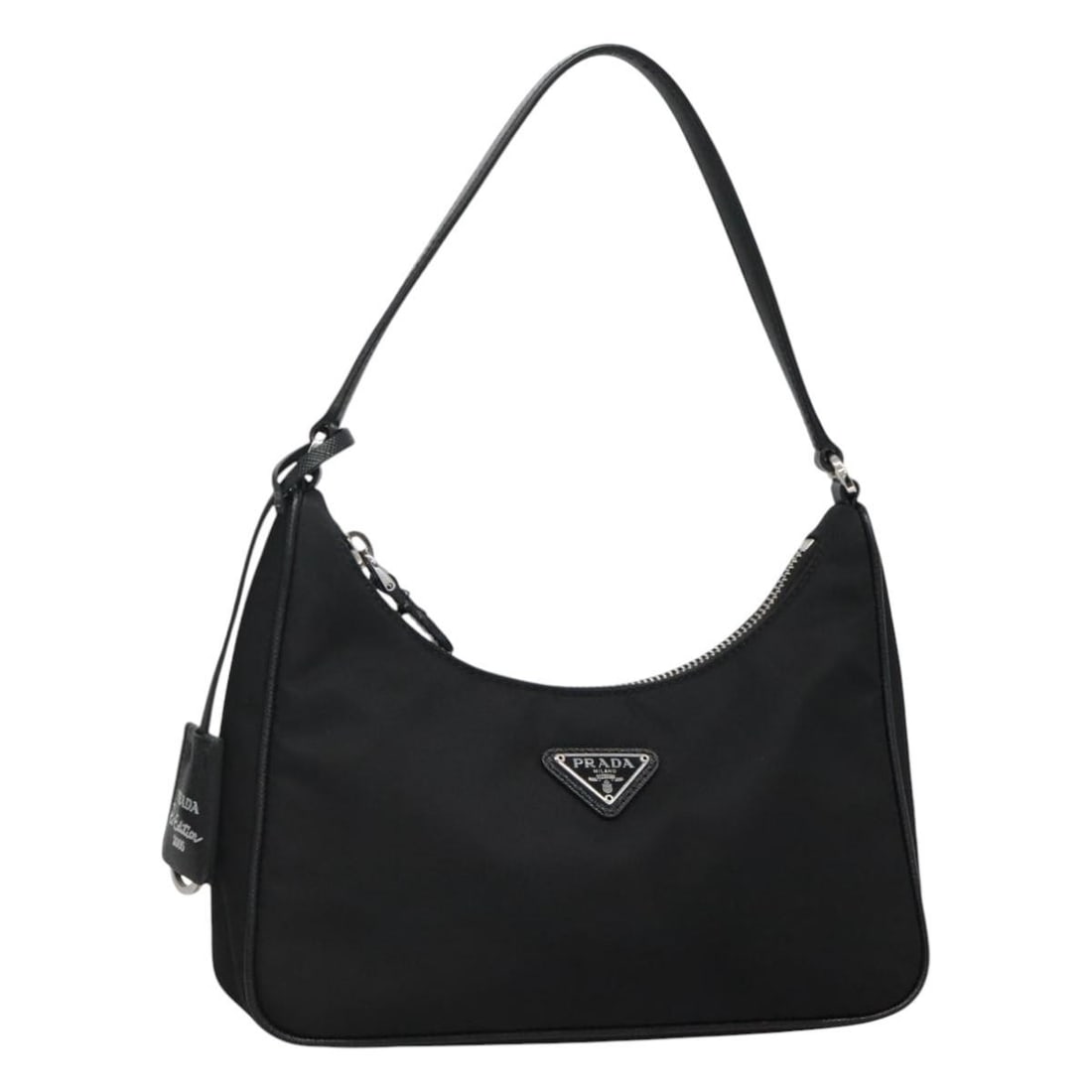 PRADA Nylon Shoulder Bag Black Silver Made in Italy (1 of 18)