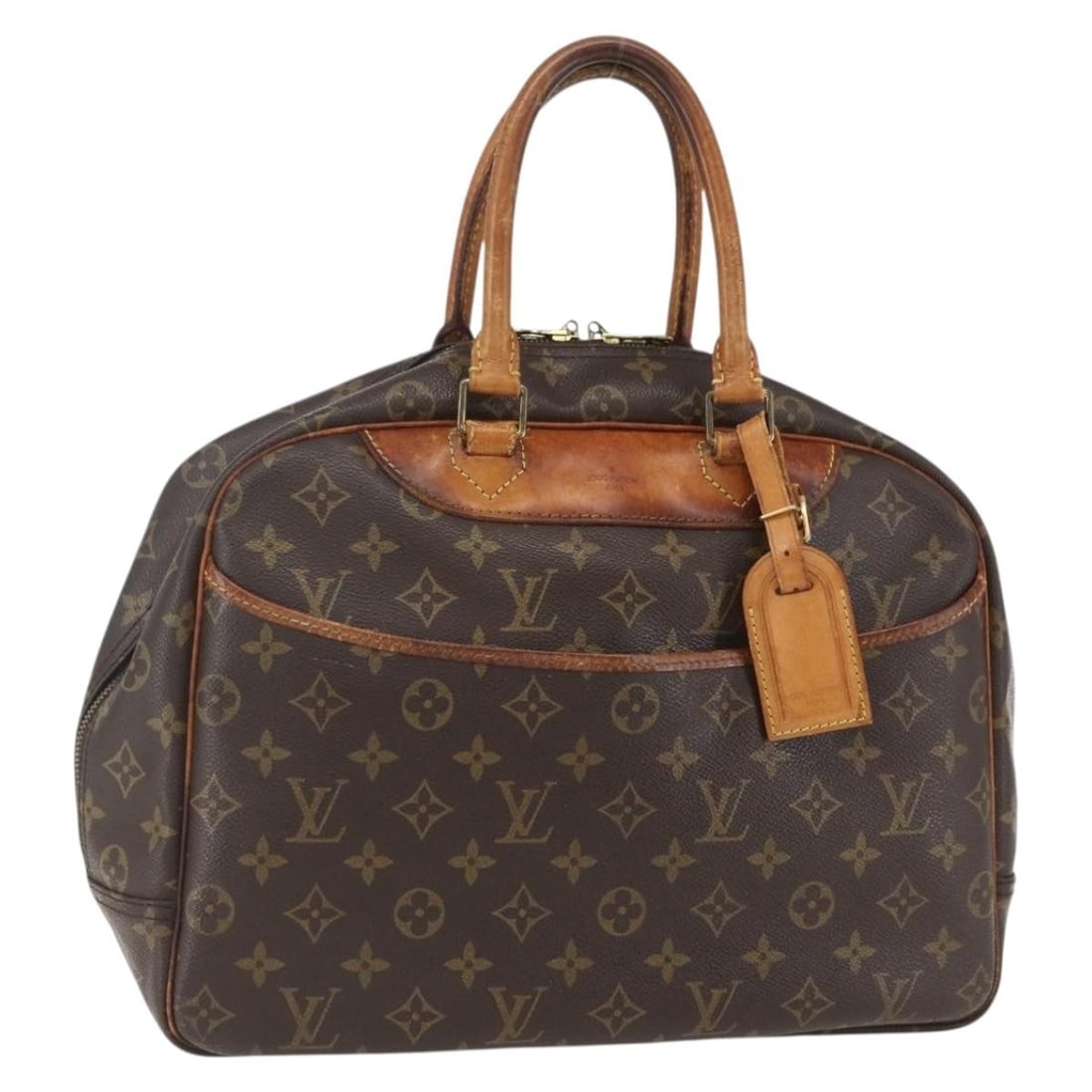 LOUIS VUITTON Monogram Deauville Hand Bag M47270 Auth France: LOUIS VUITTON Monogram Deauville Hand Bag M47270 Auth France The LOUIS VUITTON Monogram Deauville Hand Bag (Model M47270) is a classic and stylish accessory, expertly crafted in France. This hand bag