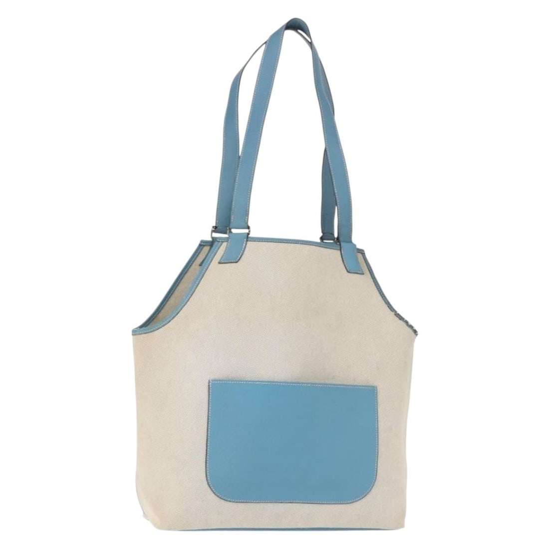 HERMES Giardinier PM Beige Blue Canvas Tote Bag Authentic: HERMES Giardinier PM Beige Blue Canvas Tote Bag Authentic This authentic HERMES Giardinier PM Tote Bag is a stylish accessory crafted in France, featuring a unique blend of beige and blue colors. Made