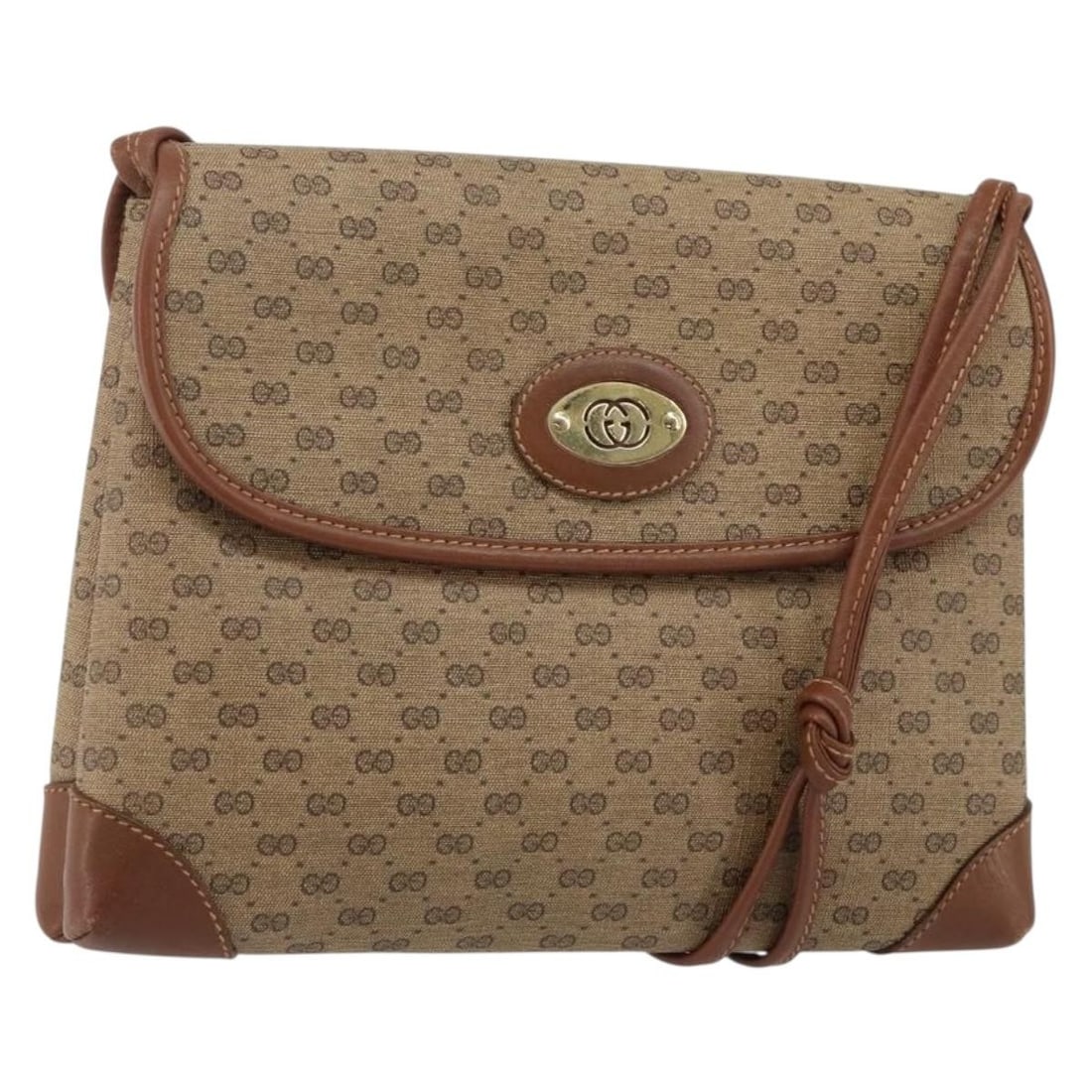 GUCCI Micro GG Supreme Beige Gold PVC Shoulder Bag Italy Auth 143206: GUCCI Micro GG Supreme Beige Gold PVC Shoulder Bag Italy Auth 143206 This GUCCI Micro GG Supreme Shoulder Bag is a luxurious accessory crafted from PVC leather with a stylish beige and gold color sche