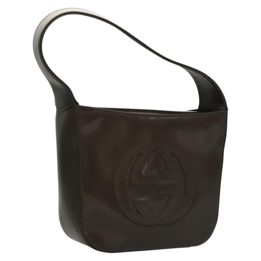 GUCCI 007 Shoulder Bag Brown Patent Leather Auth 117516 Italy: GUCCI 007 Shoulder Bag Brown Patent Leather Auth 117516 Italy This GUCCI shoulder bag is a stylish accessory, crafted from high-quality patent leather in a rich brown color. The bag features a sleek e