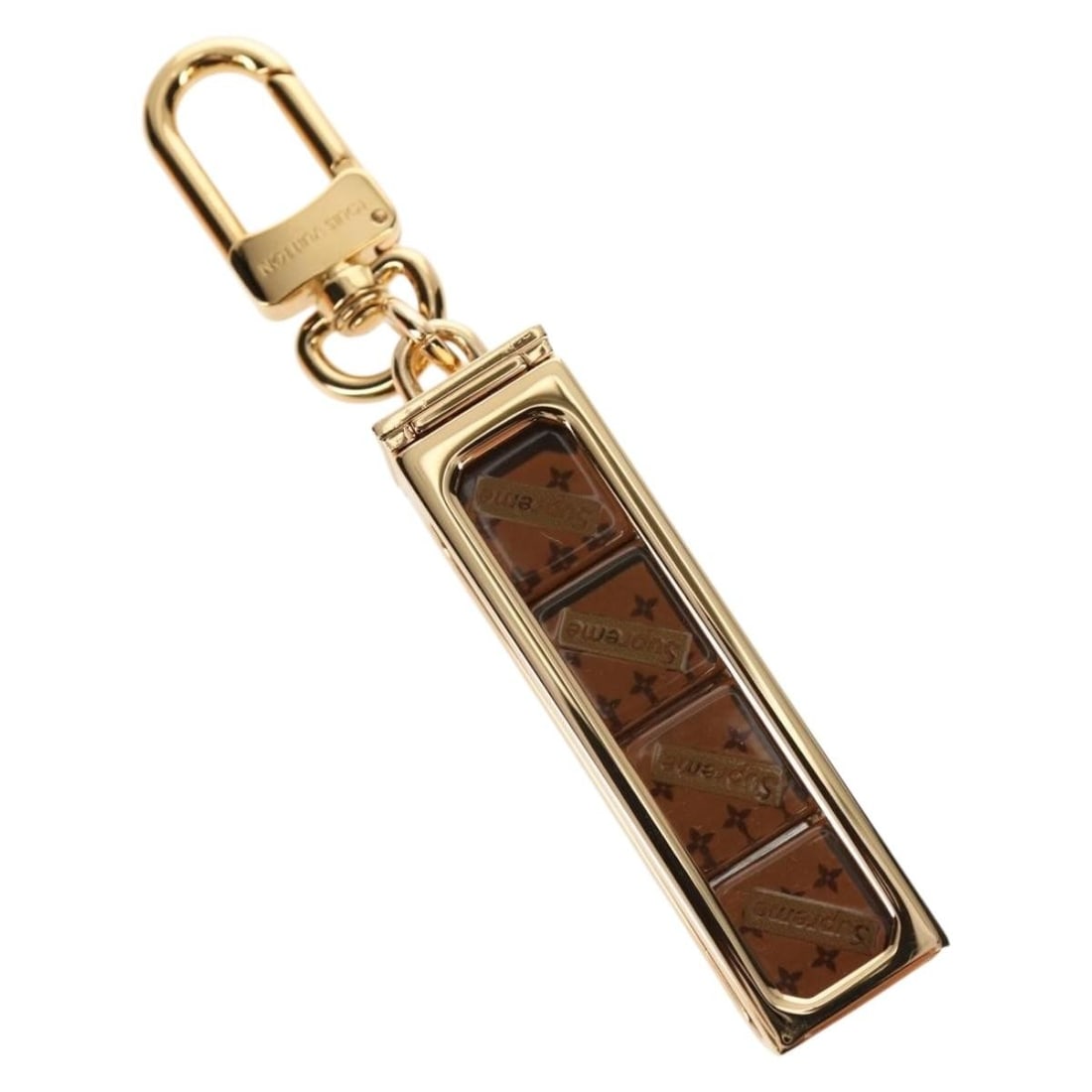 LOUIS VUITTON MP2072 Brown Metal Bag Charm Key Holder (1 of 14)