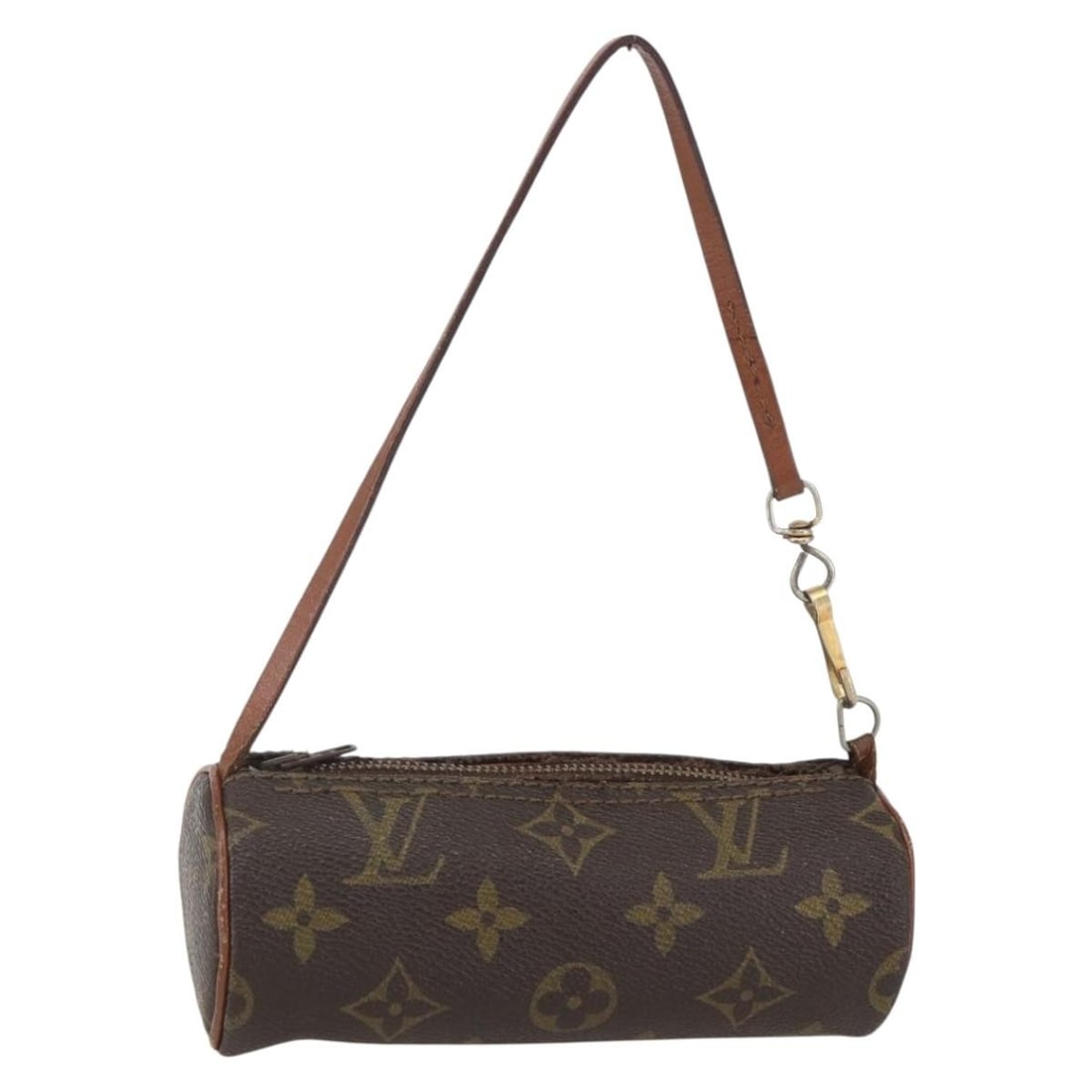 LOUIS VUITTON Monogram Papillon Pouch Auth 157601: LOUIS VUITTON Monogram Papillon Pouch Auth 157601 This authentic Louis Vuitton Monogram Papillon Pouch is a stylish accessory crafted from signature Monogram canvas. With dimensions of approximately 6
