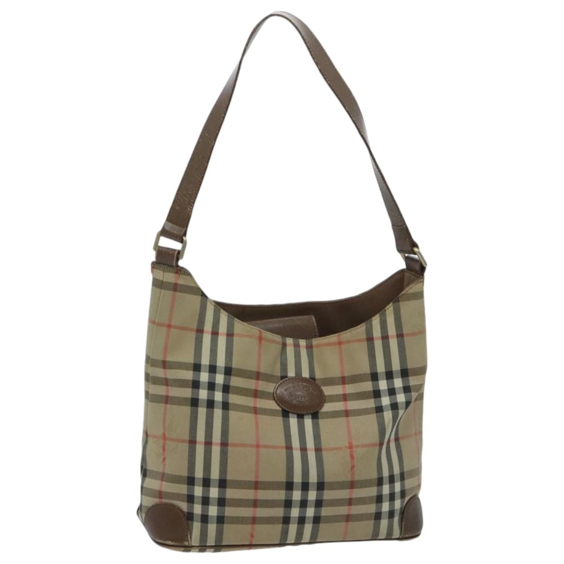Burberry Nova Check Beige Canvas Shoulder Bag Auth (1 of 18)