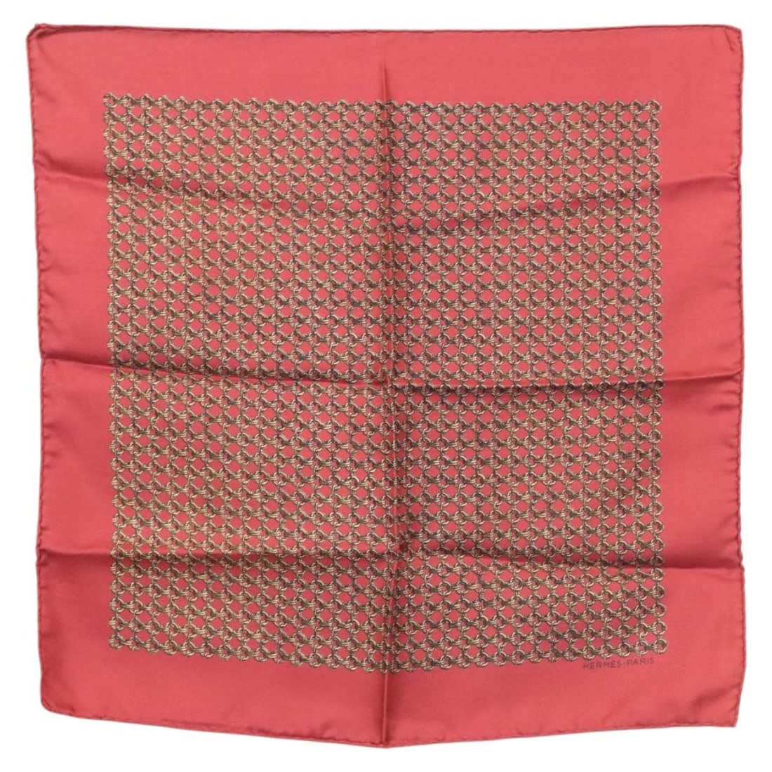 HERMES Carre 45 Silk Scarf Bordeaux Authentic (1 of 7)