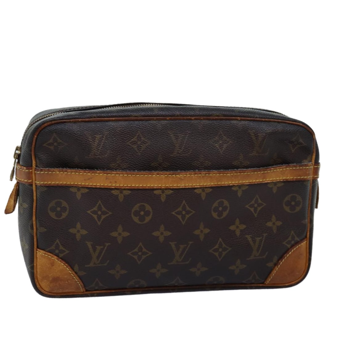 LOUIS VUITTON Monogram Compiegne 28 Clutch Bag M51845 France Auth (1 of 18)