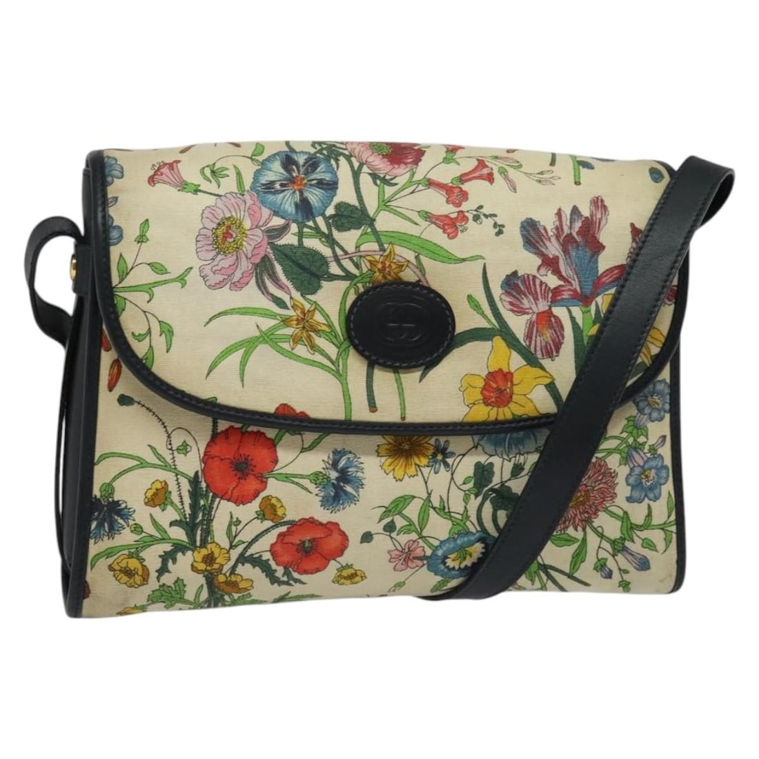 GUCCI Flora Multicolor Canvas Shoulder Bag 001 14 0712 Auth Italy (1 of 18)